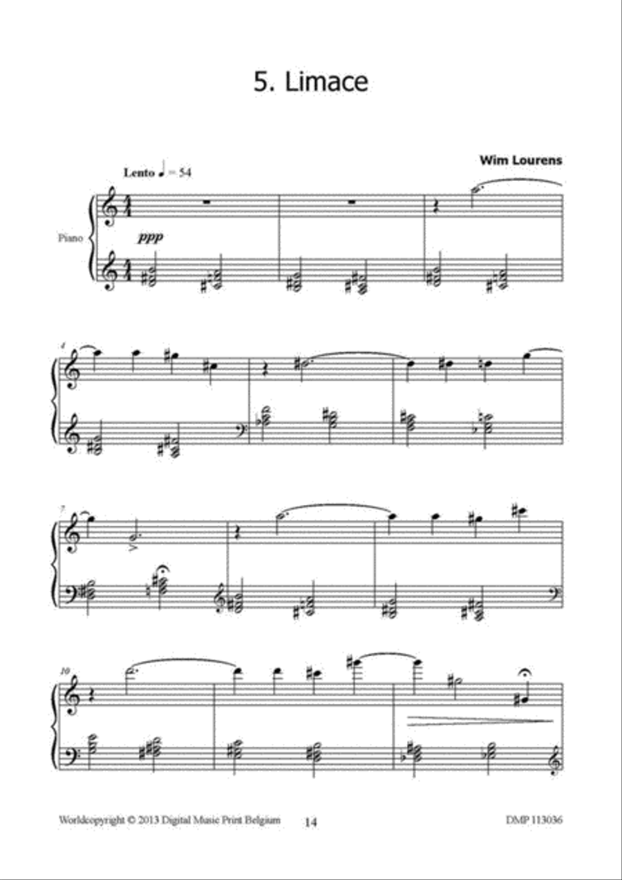 6 Invertébrés Piano Solo scores gallery preview page 6