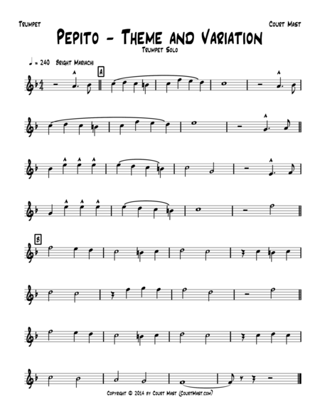 Pepito – Theme and Variation – Trumpet Solo image number null