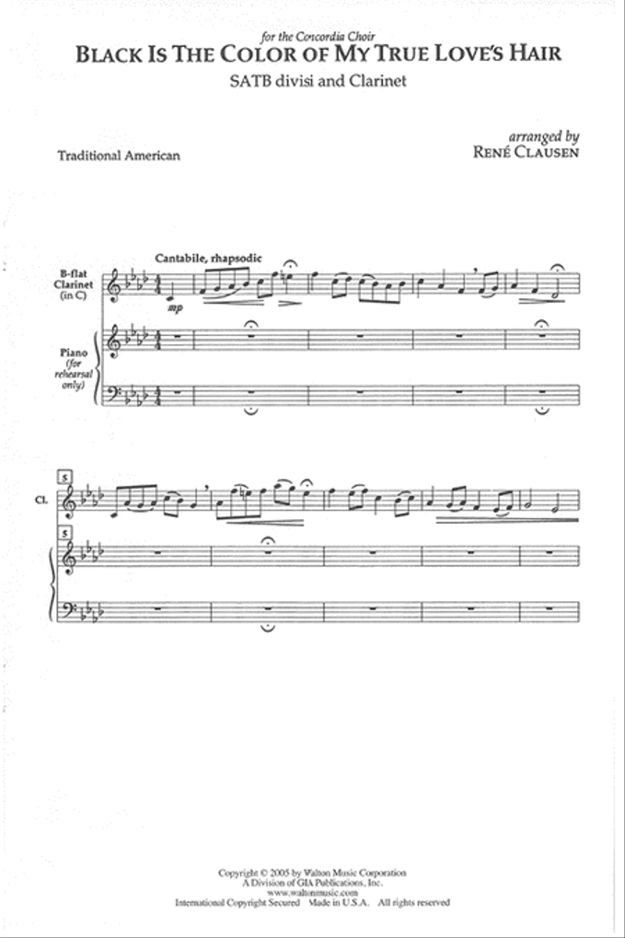 Black Is the Color of My True Love's Hair Divisi scores gallery preview page 2