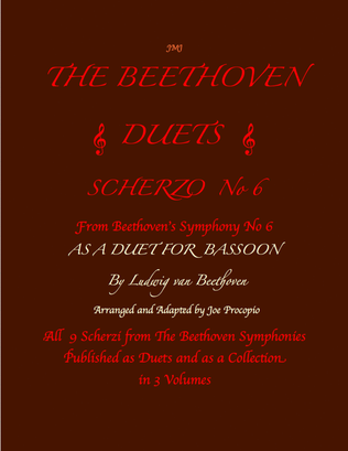 Book cover for The Beethoven Duets For Bassoon Scherzo No. 6