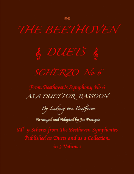 The Beethoven Duets For Bassoon Scherzo No. 6 image number null