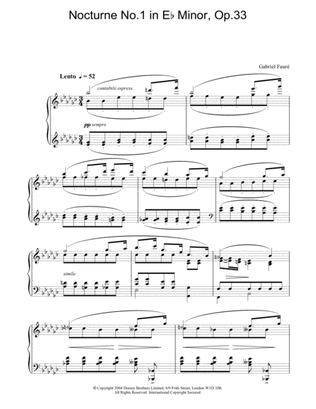 Book cover for Nocturne No.1 in Eb Minor, Op.33
