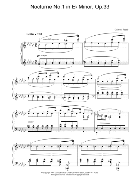 Nocturne No.1 in Eb Minor, Op.33