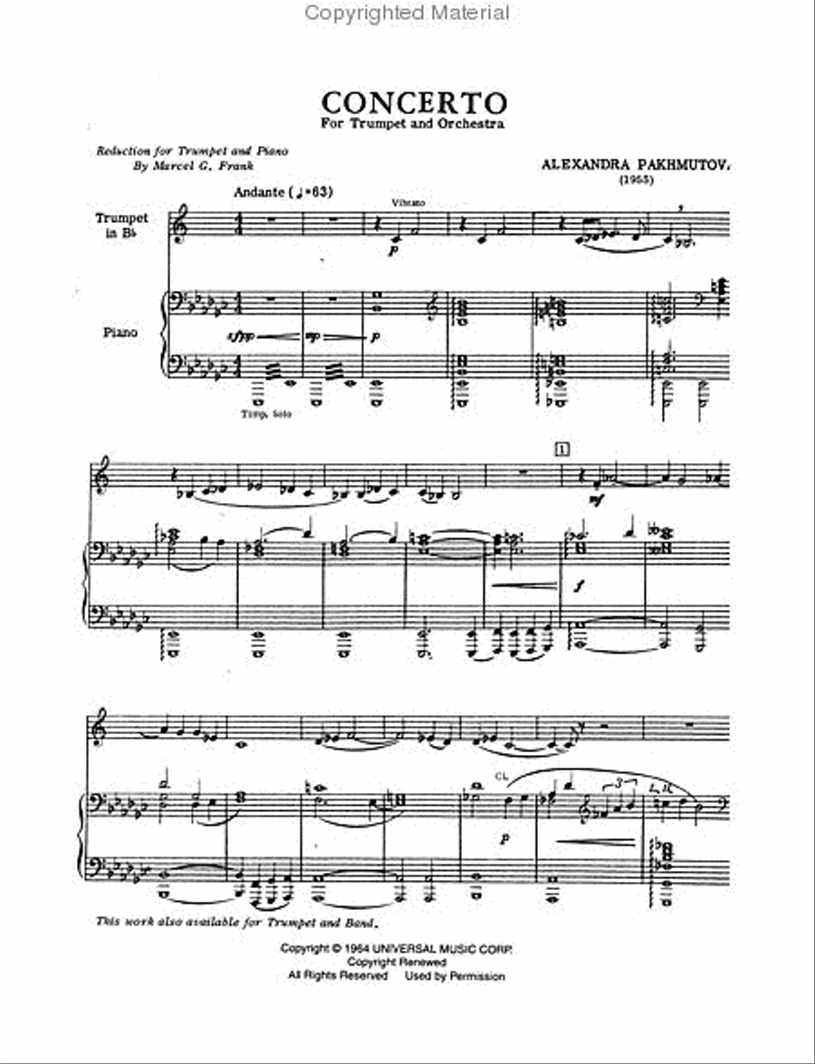 Concerto for Trumpet and Orchestra Orchestra scores gallery preview page 2