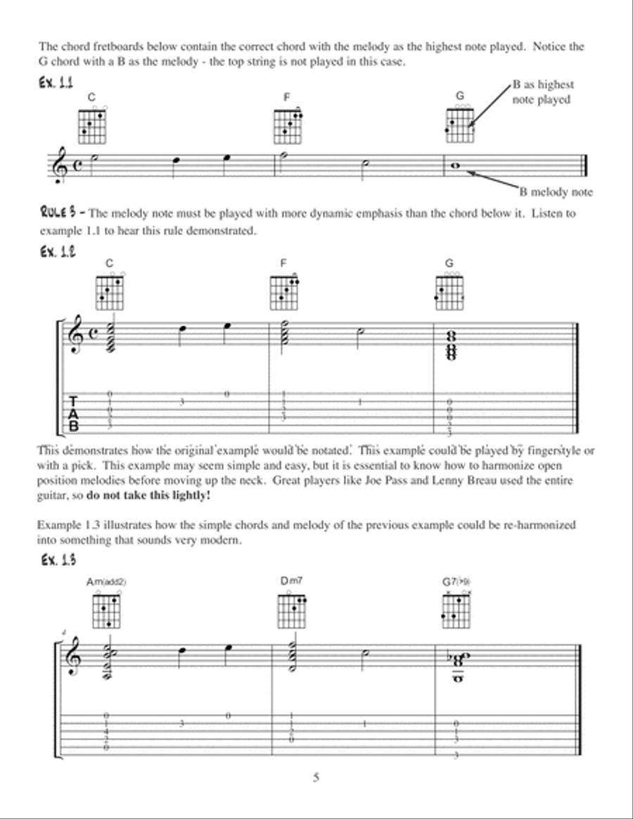 Fingerstyle Jazz Guitar Chord Soloing Electric Guitar scores gallery preview page 6