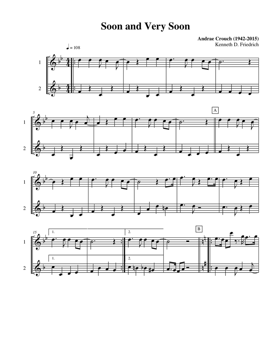 Ten Selected Hymns for the Performing Duet, Vol. 9 - flute and horn Woodwind Duet scores gallery preview page 5
