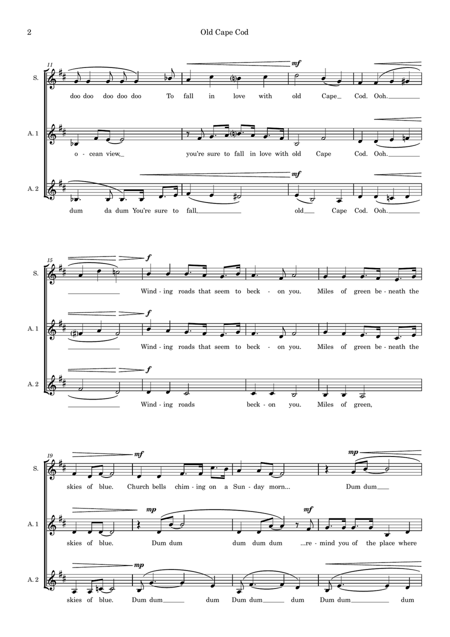 Old Cape Cod (arr. Keely Hodgson) Women's Choir scores gallery preview page 2