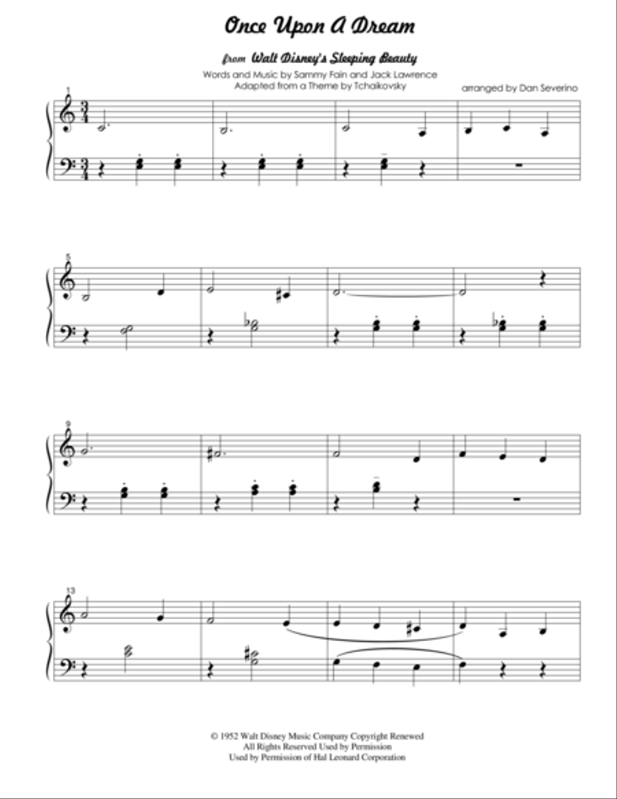 Once Upon A Dream Easy Piano scores gallery preview page 2