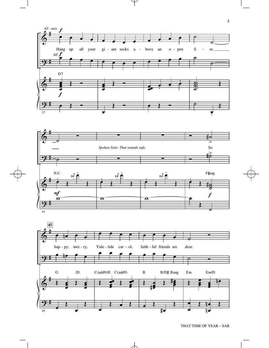 That Time Of Year (arr. Mark Brymer) 3-Part scores gallery preview page 4