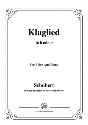 Schubert-Klaglied,Op.131 No.3,in b minor,for Voice&Piano