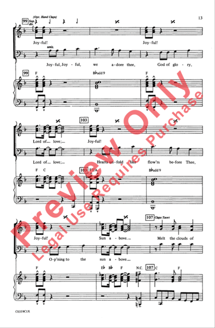 Oh, Happy Day 4-Part scores gallery preview page 13