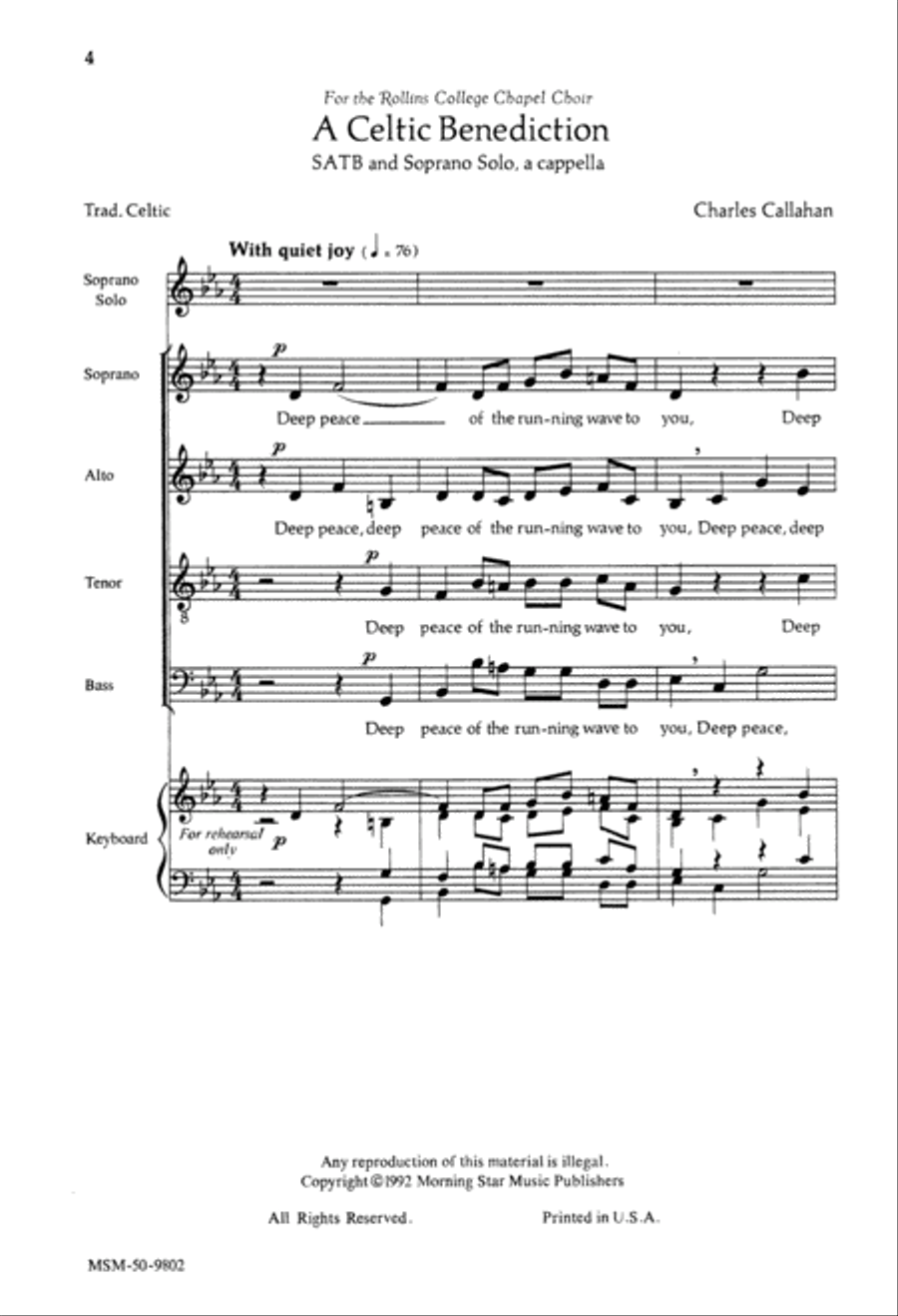 Three Meditations Three Meditations 4-Part scores gallery preview page 4