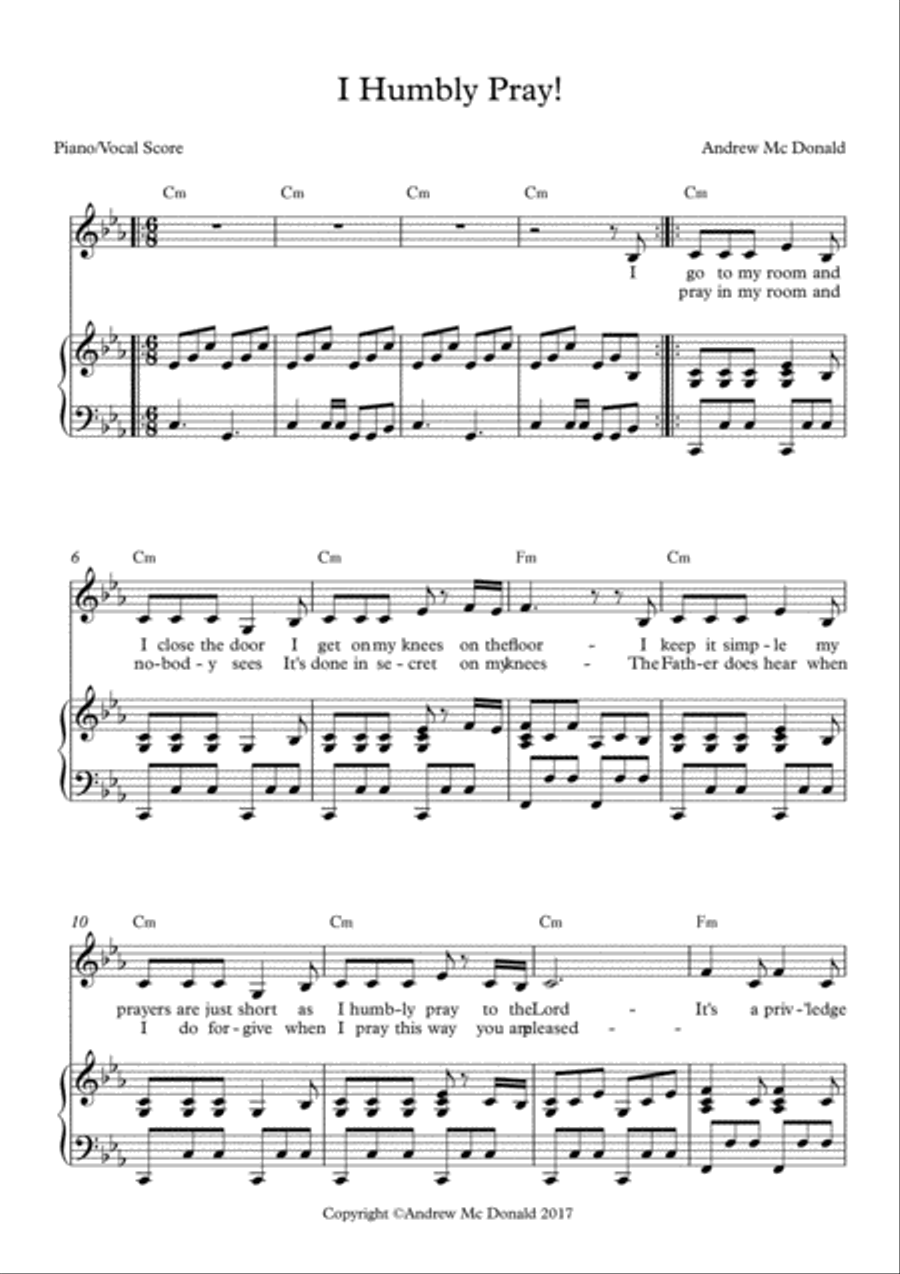 I Humbly Pray Voice scores gallery preview page 2