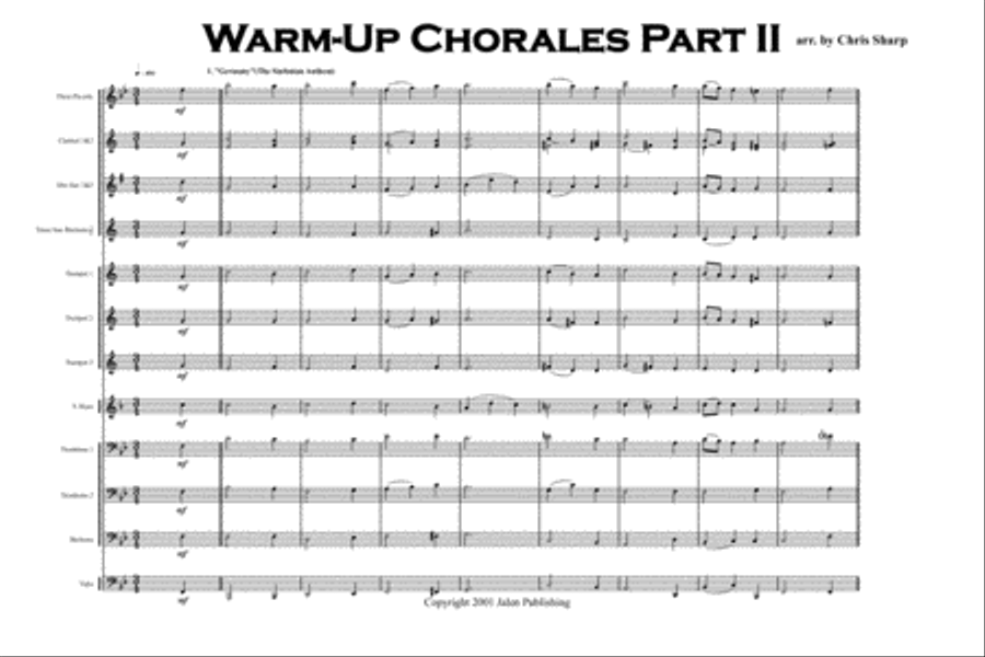 Warm Up Chorales Part II Marching Band scores gallery preview page 2