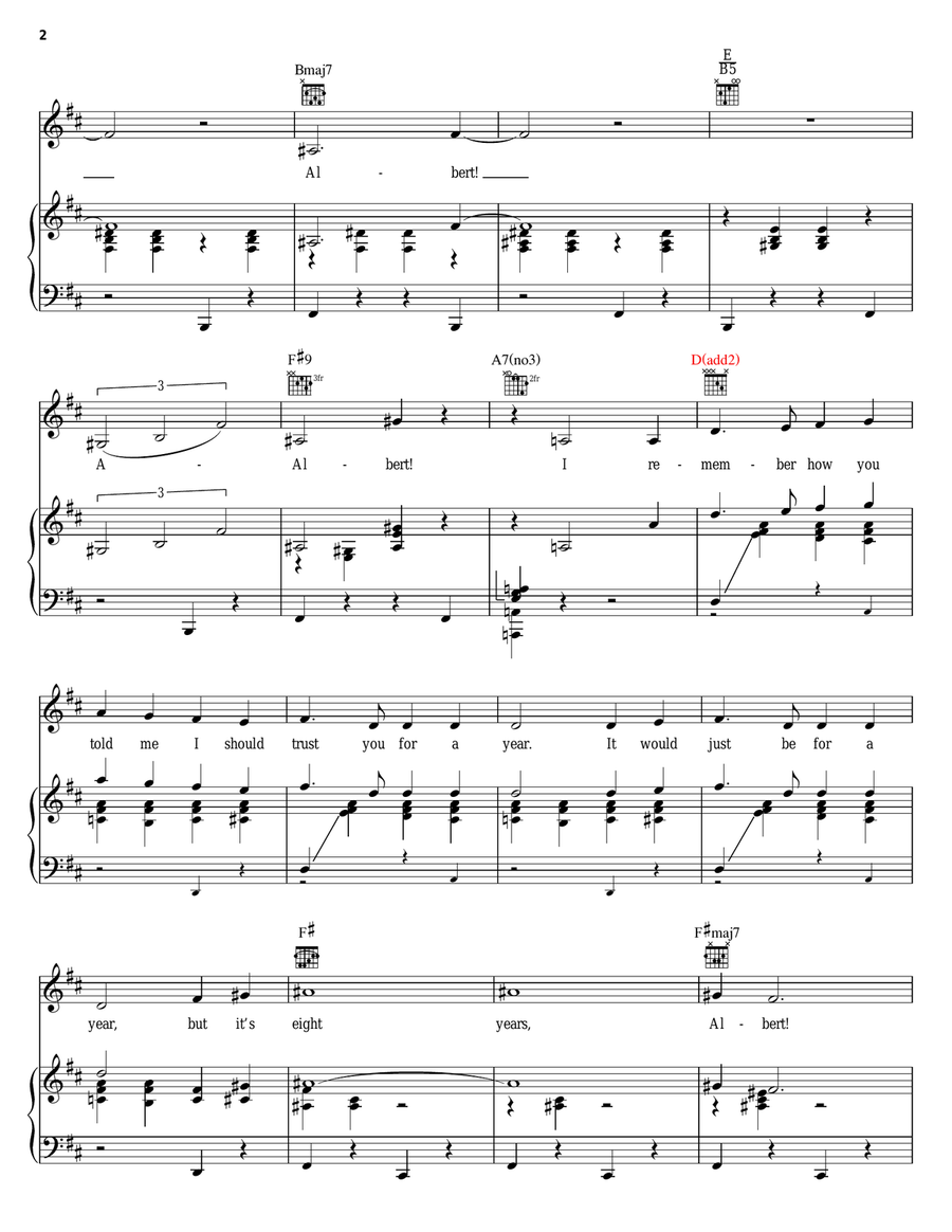 An English Teacher An English Teacher Piano, Vocal, Guitar scores gallery preview page 2