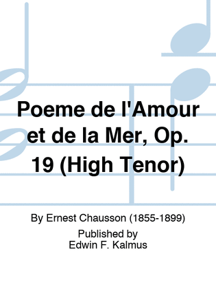 Book cover for Poeme de l'Amour et de la Mer, Op. 19 (High Tenor)