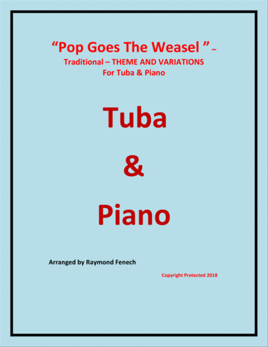 Pop Goes the Weasel - Theme and Variations For Tuba and Piano Tuba scores gallery preview page 1