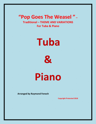 Book cover for Pop Goes the Weasel - Theme and Variations For Tuba and Piano