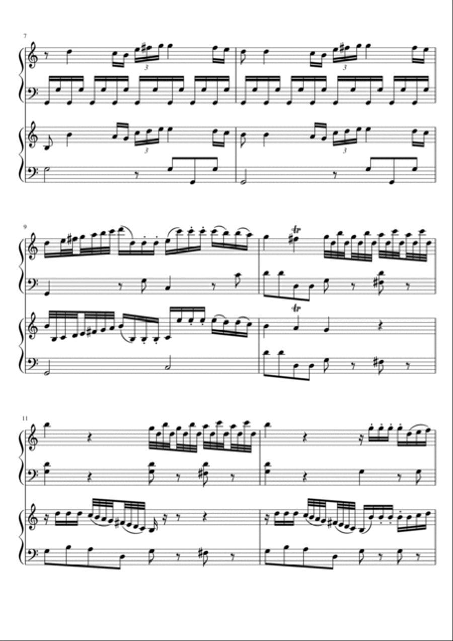 Concertino in C 2 Pianos, 4-Hands scores gallery preview page 2