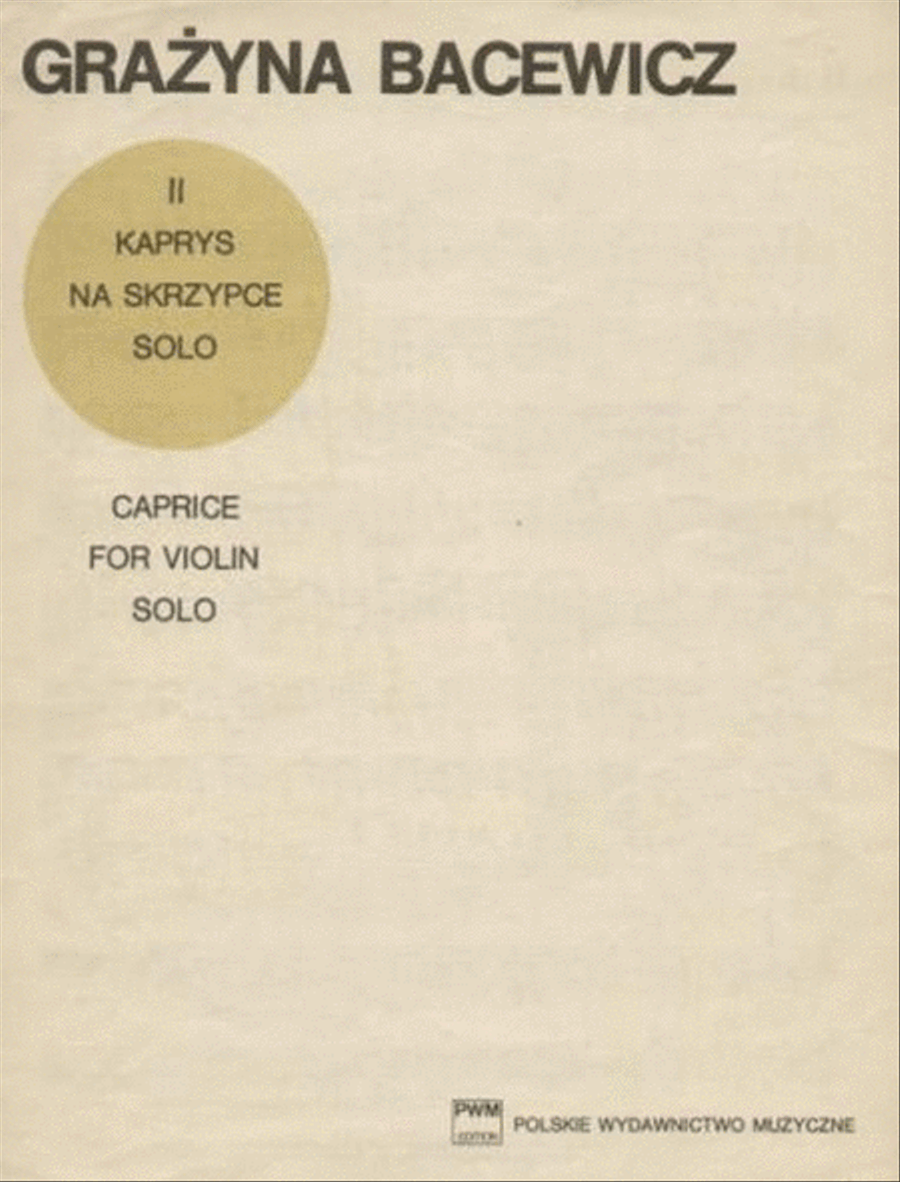 Caprice No. 2 Violin Solo scores gallery preview page 1