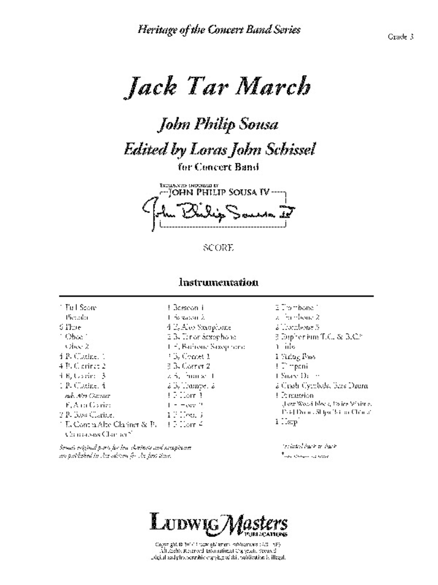 Jack Tar March Concert Band scores gallery preview page 1
