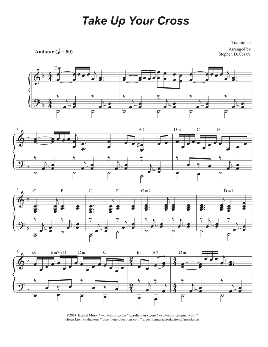 Take Up Your Cross (Duet for Violin and Viola) String Duet scores gallery preview page 5