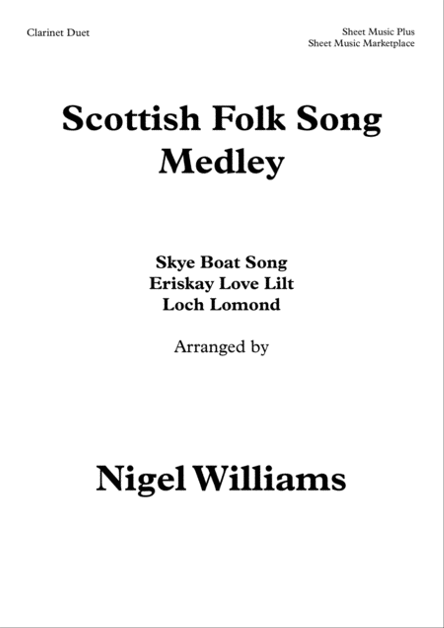 Scottish Folk Song Medley, for Clarinet Duet Clarinet Duet scores gallery preview page 1