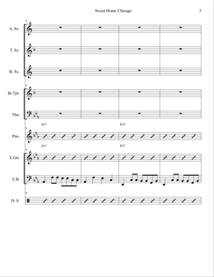 Sweet Home Chicago Voice scores gallery preview page 3