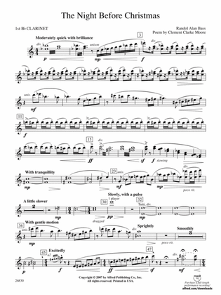 The Night Before Christmas: 1st B-flat Clarinet
