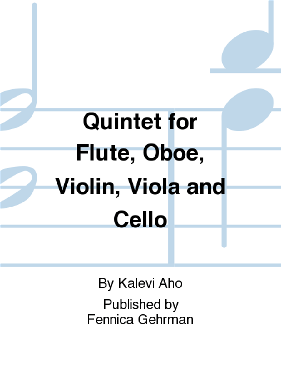 Quintet for Flute, Oboe, Violin, Viola and Cello (Parts) Flute scores gallery preview page 1