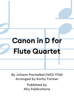 Canon in D for Flute Quartet