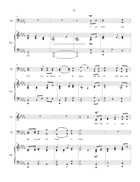 Passing Through Unseen, sacred music for SATB choir image number null