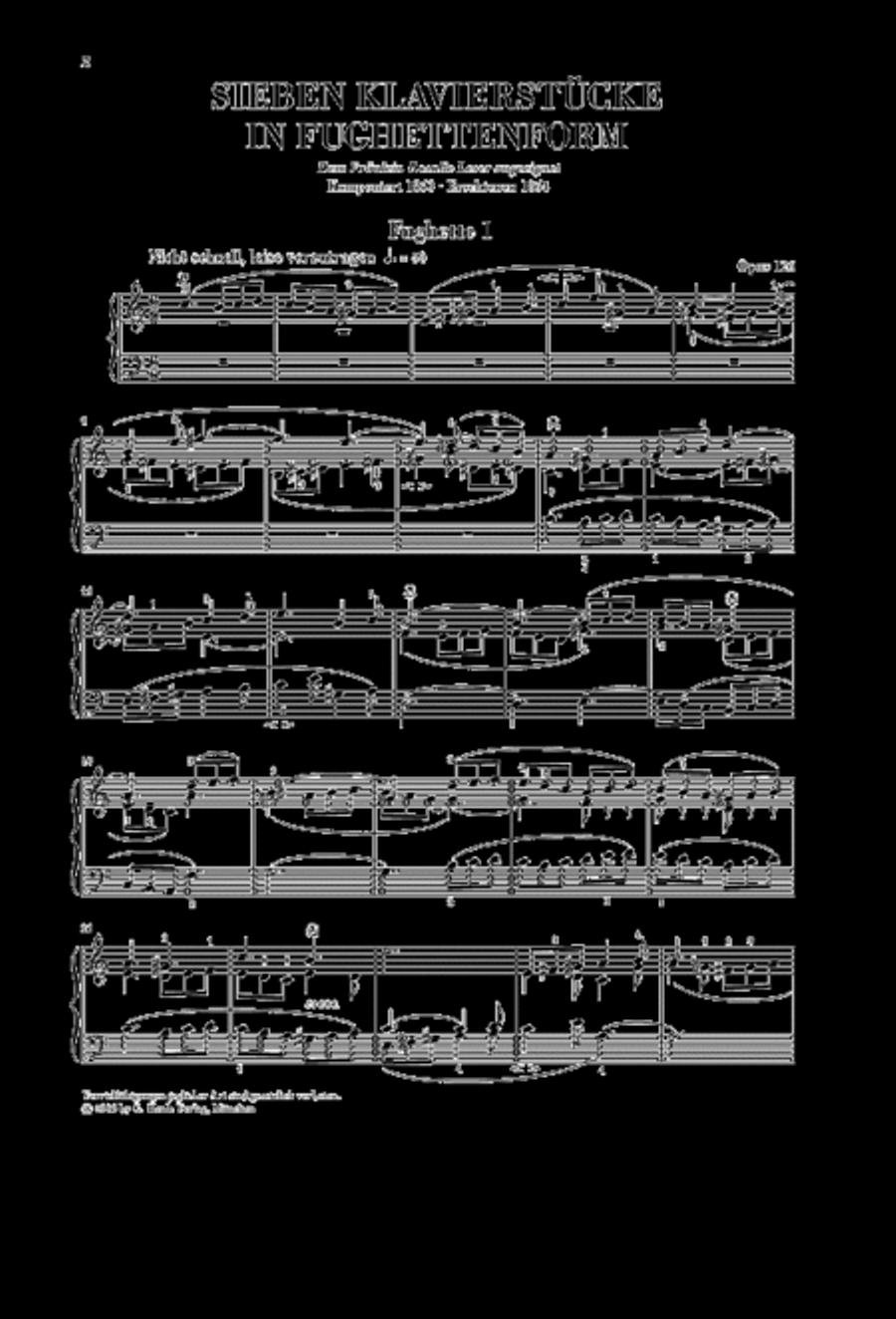 Seven Piano Pieces in Fughetta Form op. 126 Piano Solo scores gallery preview page 2