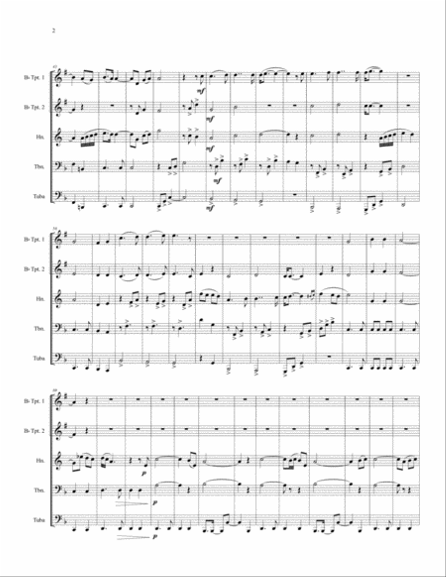 Who Wants To Live Forever Brass Ensemble scores gallery preview page 4