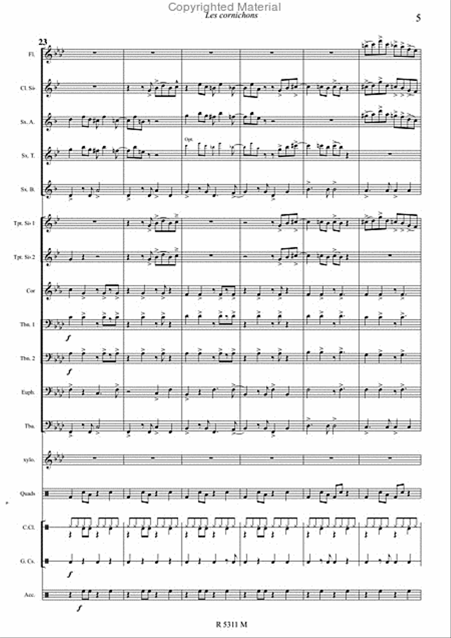 Les cornichons Les cornichons Marching Band scores gallery preview page 6