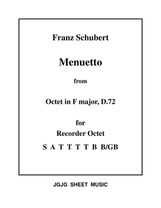 Schubert Menuetto for Recorder Octet