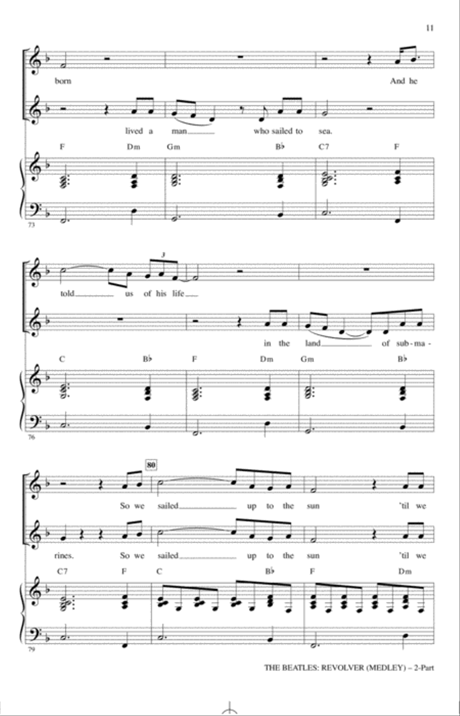 The Beatles: Revolver (Medley) (arr. Alan Billingsley) 2-Part scores gallery preview page 10