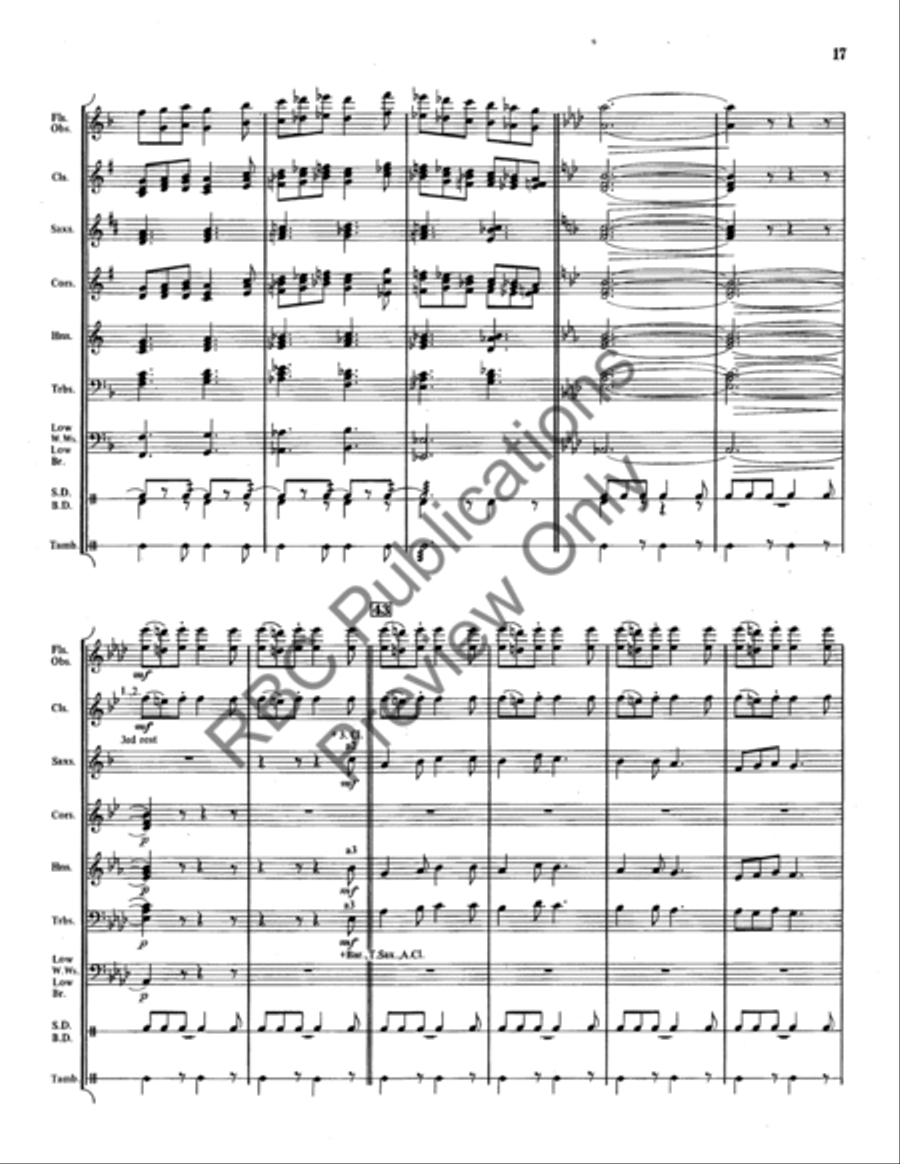 Three Old French Ballads (Score) Concert Band scores gallery preview page 18