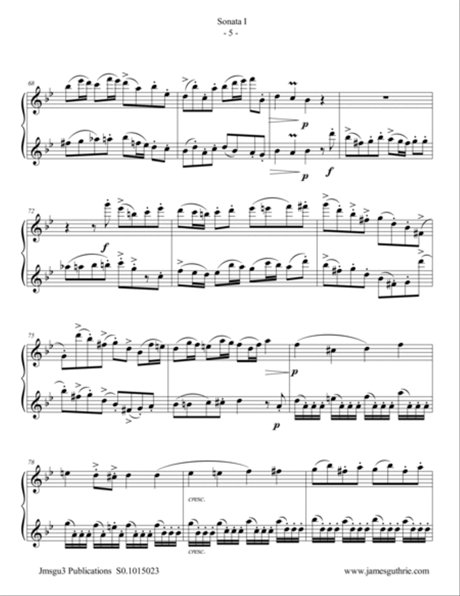 Handel: Sonata No. 1 for Alto Flute Duo Flute Duet scores gallery preview page 5
