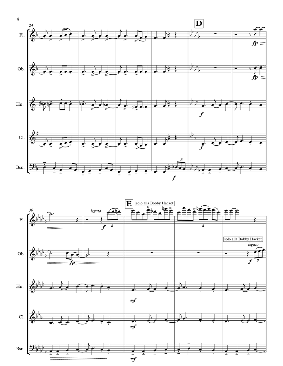 A String Of Pearls Woodwind Quintet scores gallery preview page 4