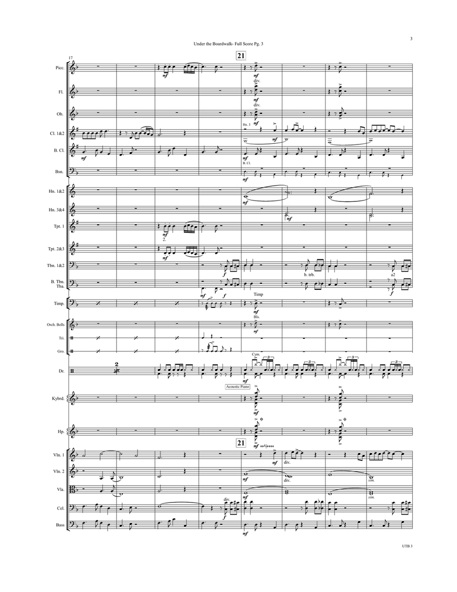 Under The Boardwalk Full Orchestra scores gallery preview page 4
