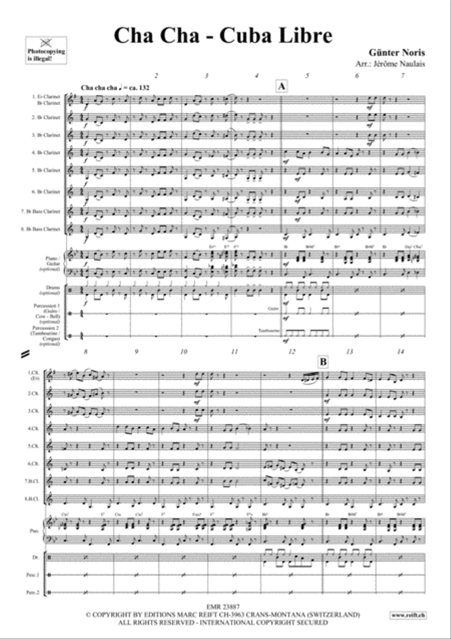 Cha Cha - Cuba Libre Clarinet scores gallery preview page 3