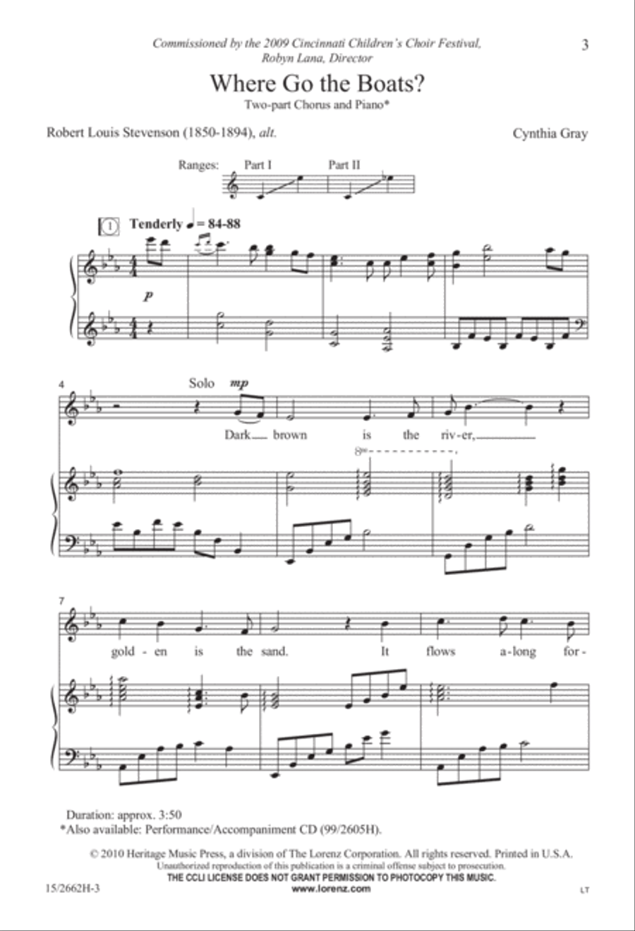 Where Go the Boats? 2-Part scores gallery preview page 4