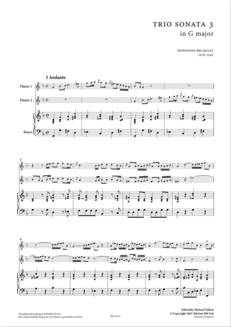 Three Trio Sonatas Flute scores gallery preview page 4
