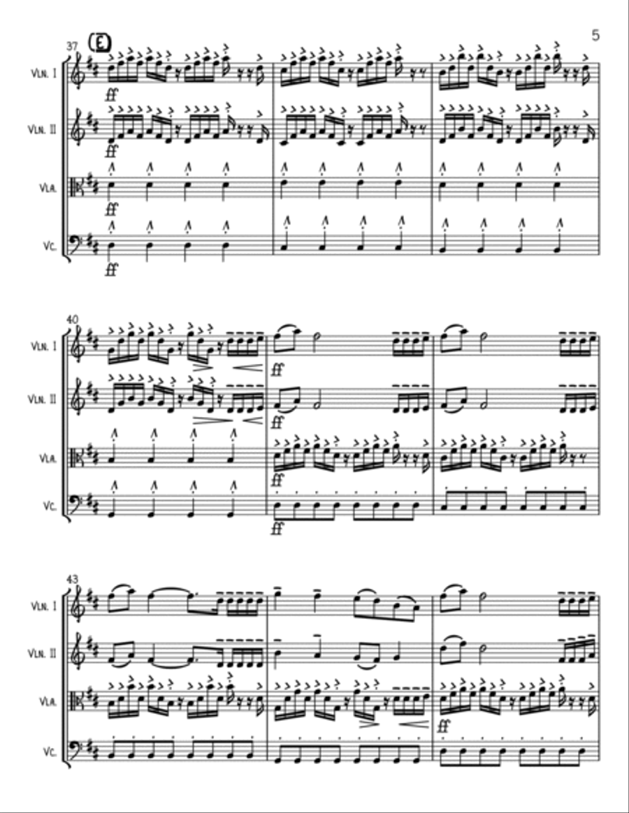 Secrets Secrets String Quartet scores gallery preview page 5