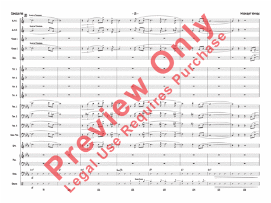 Midnight Voyage (score only) Jazz Ensemble scores gallery preview page 16