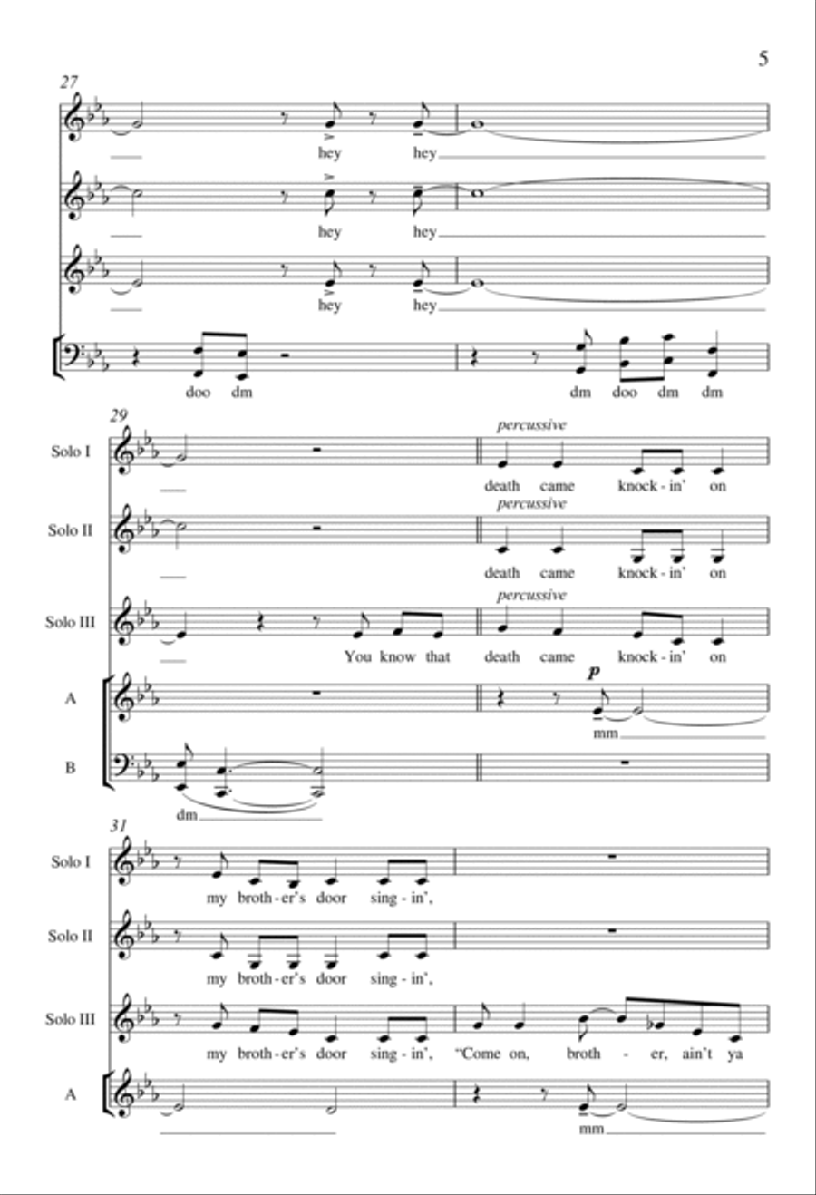 Death Came A-Knockin’ Divisi scores gallery preview page 4