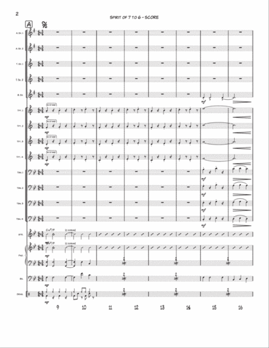 Spirit of 7 to 6 Jazz Ensemble scores gallery preview page 2