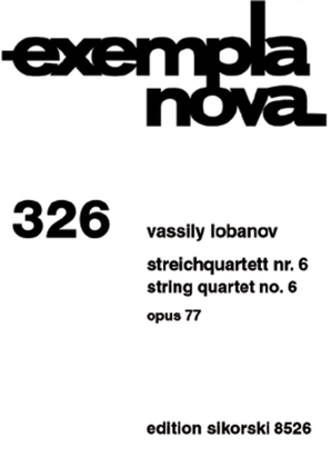 Book cover for String Quartet No. 6 Op. 77
