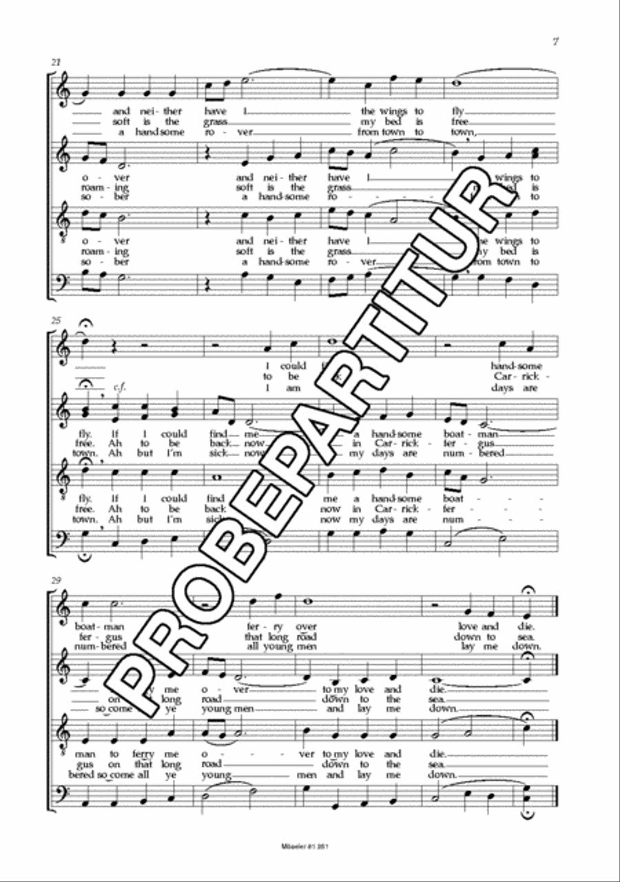 Vier irische Folksongs 4-Part scores gallery preview page 8